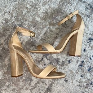 Schutz Nude Open Toe Heel